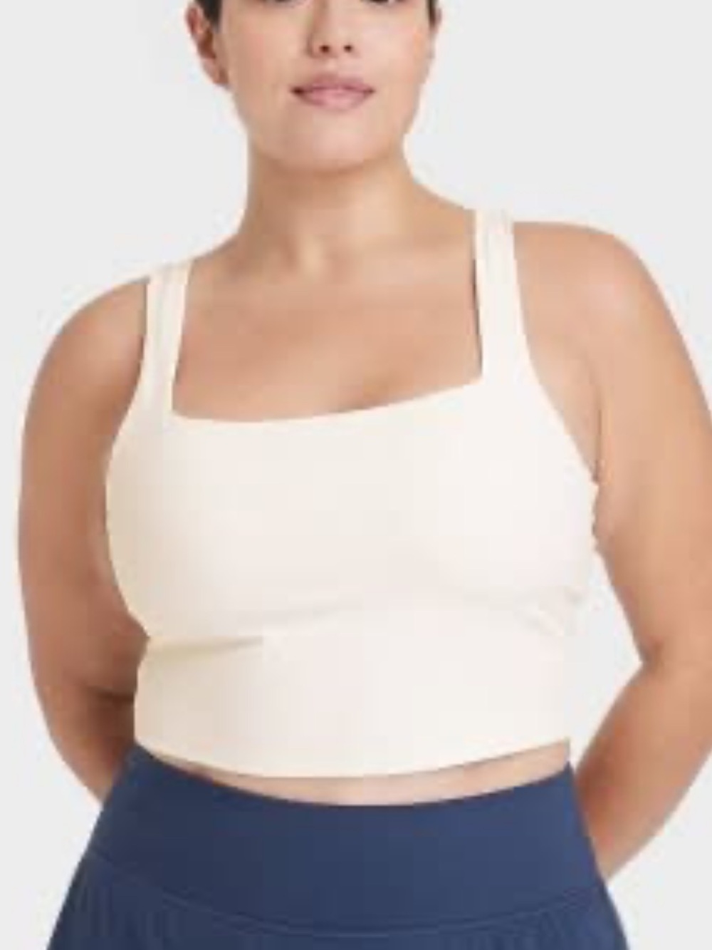 all in motion cream Ribbed cropped bra NWT p